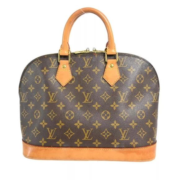 Louis Vuitton Alma Handbag PM Brown Canvas/Leather BA0937 w/dustbag - Picture 2 of 9